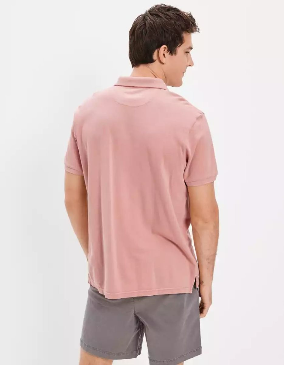 Polos American Eagle AE Super Soft Legend Pique Rose Homme | ABU-62727573